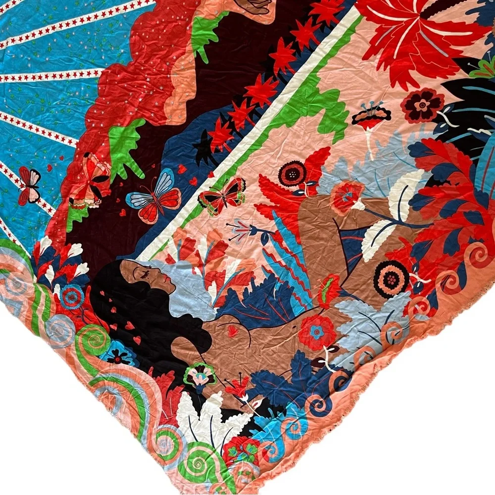 Bimba Y Loya Man and Woman Tropical Volcano Colorful Scarf - Picture 5 of 8